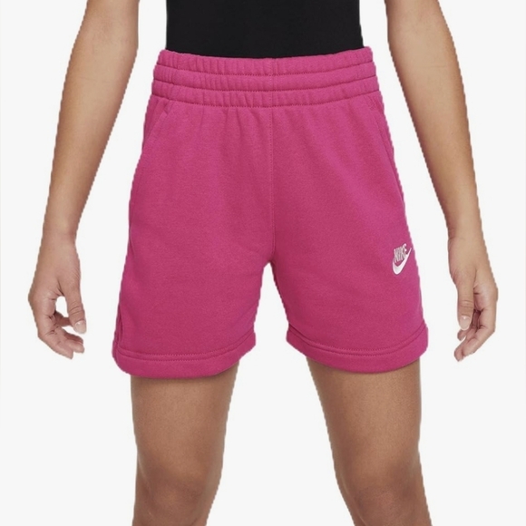 Nike Girls' Sportswear Club Fleece Shorts 5 in - Picture 1 of 11